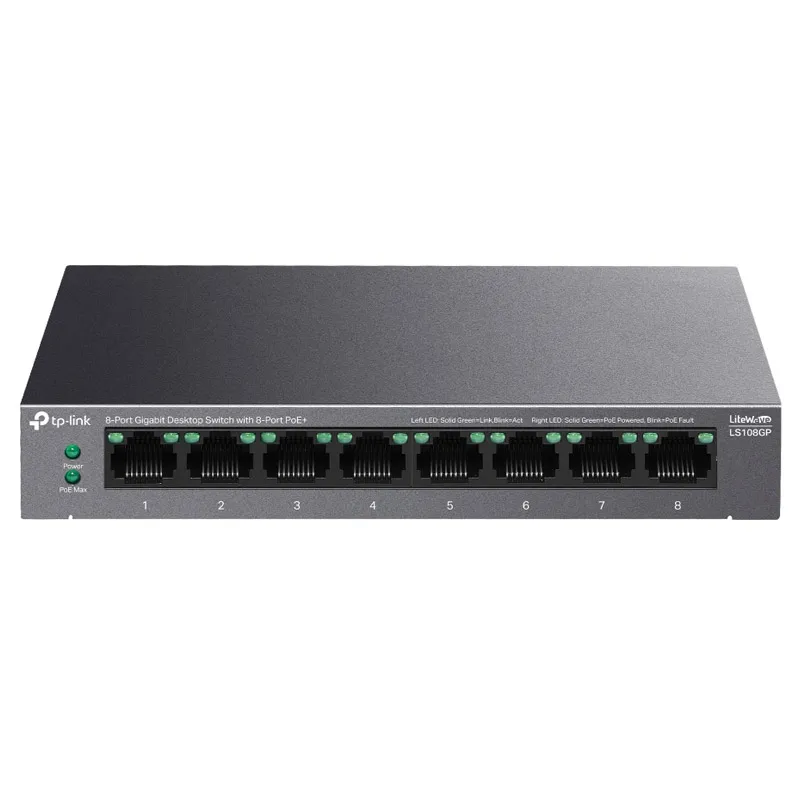 TP-LINK LS108GP 8-port Gigabit PoE+ RJ45 Unmanaged mrežno stikalo switch