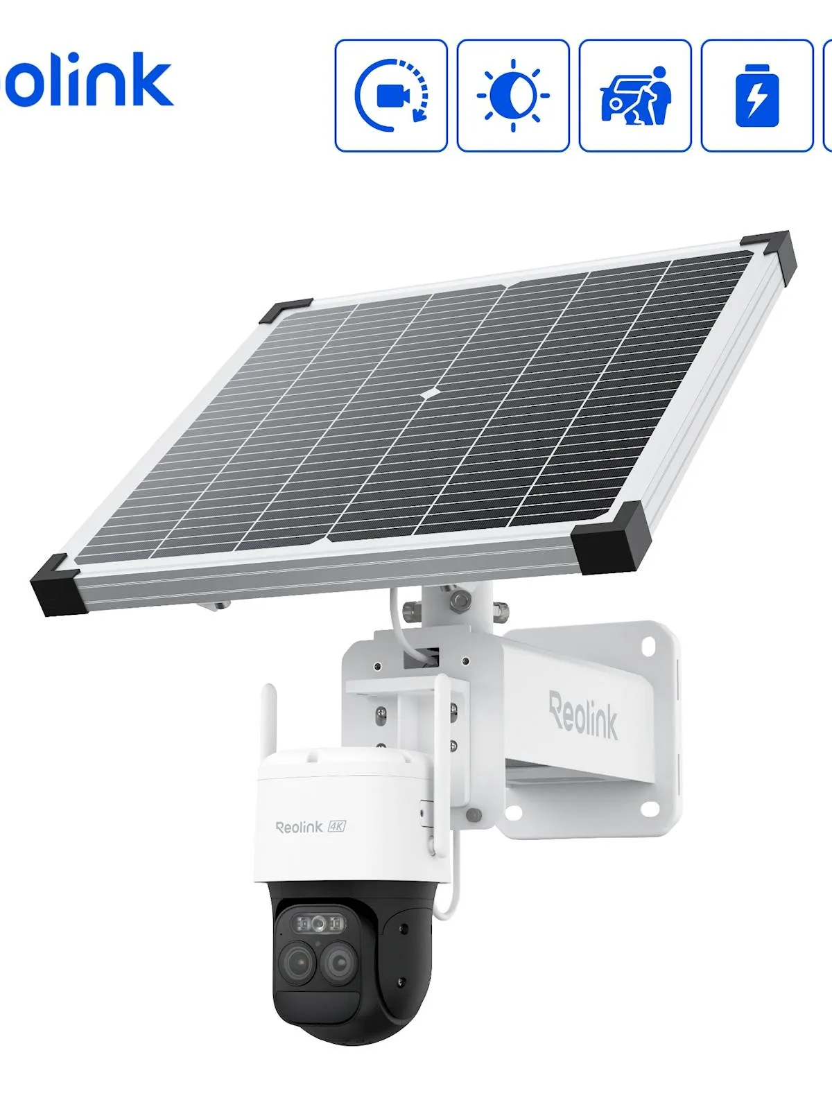 Reolink IP Kamera Trackmix Serija G790+SP2, 2K, 4MP, 4G LTE, PTZ, ColorX, samodejno sledenje, zoom.