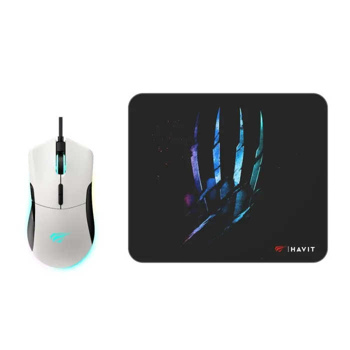 HAVIT komplet gaming miška MS1037CM + podloga