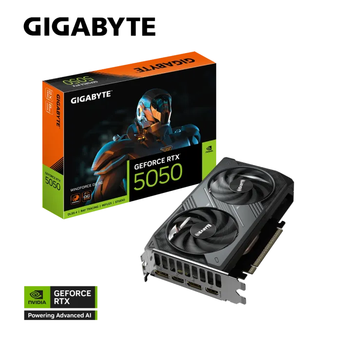 Grafična kartica GIGABYTE GeForce RTX 5050 Windforce OC 8G, 8GB GDDR6, PCI-E 5.0