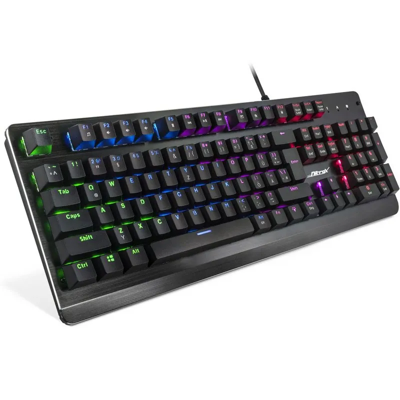 INTER-TECH Nitrox NK-2000ME žična RGB mehanična DE tisk gaming tipkovnica