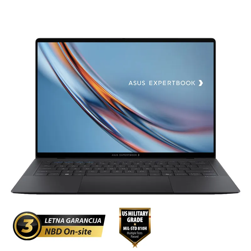 ASUS ExpertBook Ultra B9 OLED 14" (35,56cm) WQXGA+ Core Ultra 7 X7 358H 32GB 1TB 0,99kg Win11 Pro Jet Fog prenosni računalnik B9403CVAR-WB53D0X + ovitek in LAN adapter