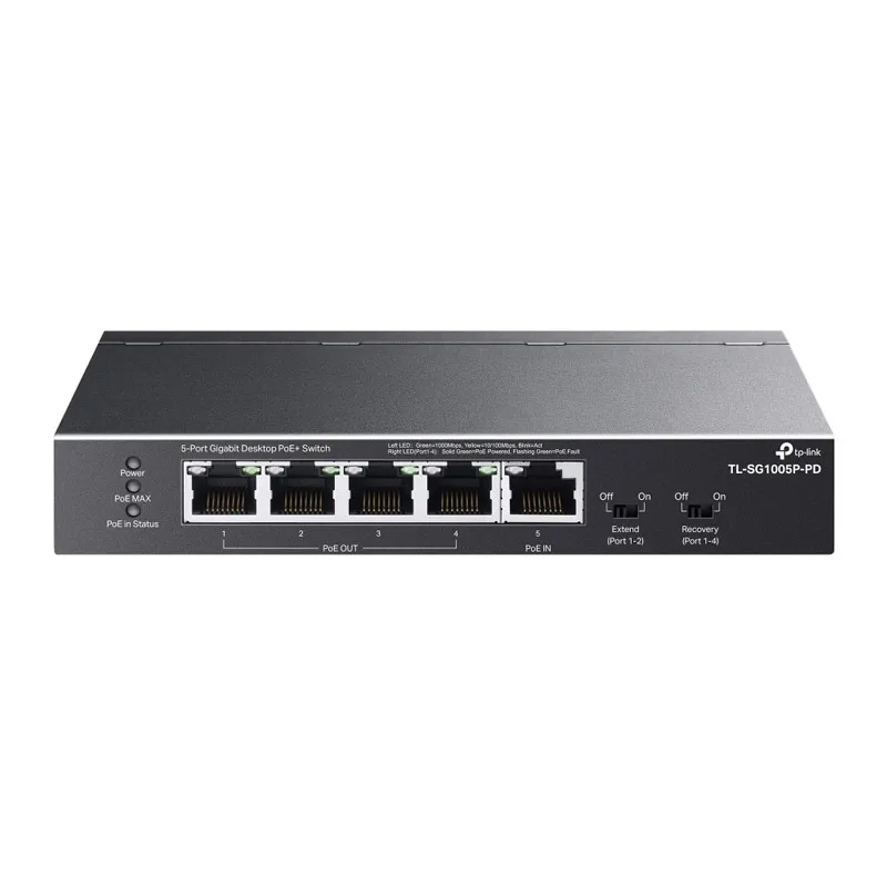 TP-LINK TL-SG1005P-PD 5-port Gigabit (4xPoE+ 1x PoE++) RJ45 mrežno stikalo switch
