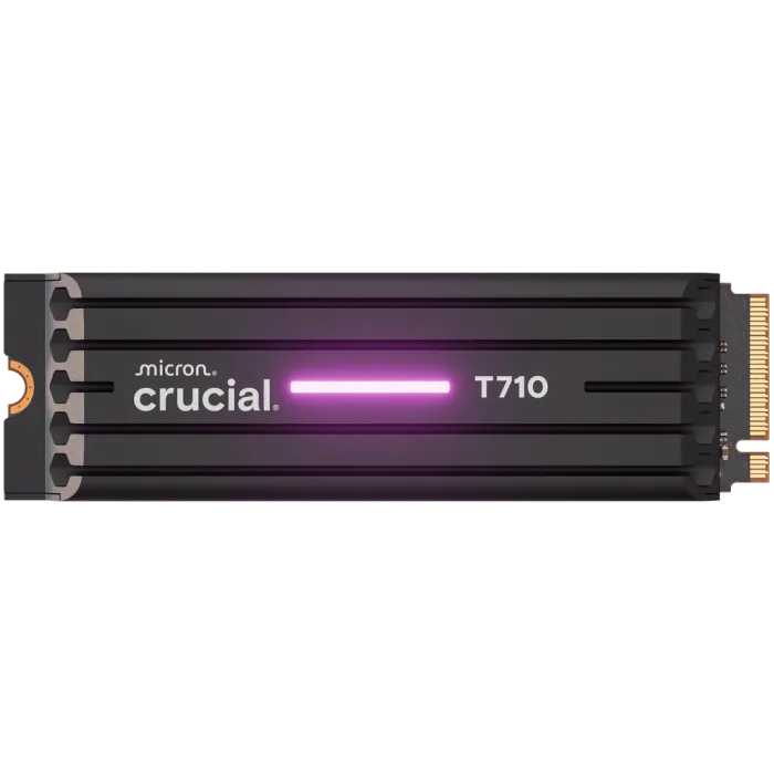Crucial T710 2TB PCIe Gen5 NVMe 2280 M.2 SSD s hlajenjem