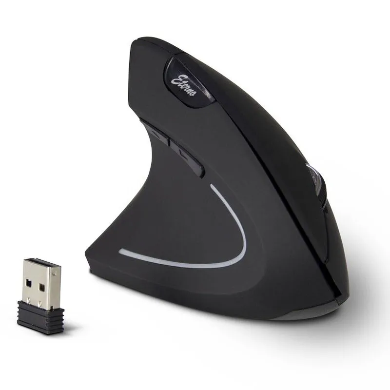 INTER-TECH Eterno KM-206L USB brezžična za levičarje optična za levičarje vertikalna miška