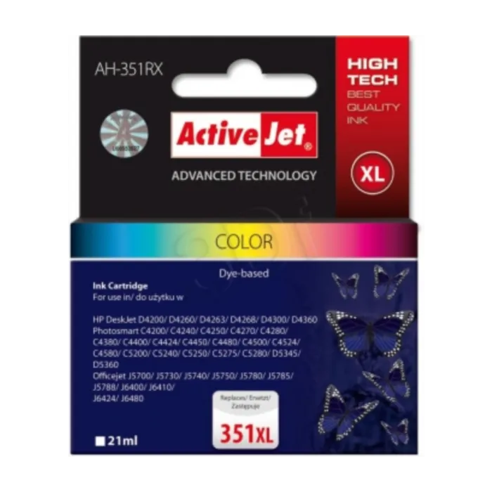 ActiveJet komplet barvnih črnil HP CB338 351XL