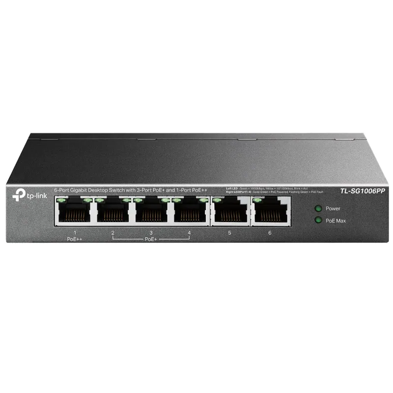 TP-LINK TL-SG1006PP 6-port Gigabit PoE+ 1xPoE++ Unmanaged mrežno stikalo switch