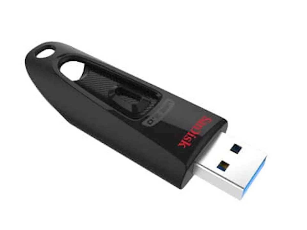 USB DISK SANDISK 128GB ULTRA, 3.0, črn, brez pokrovčka