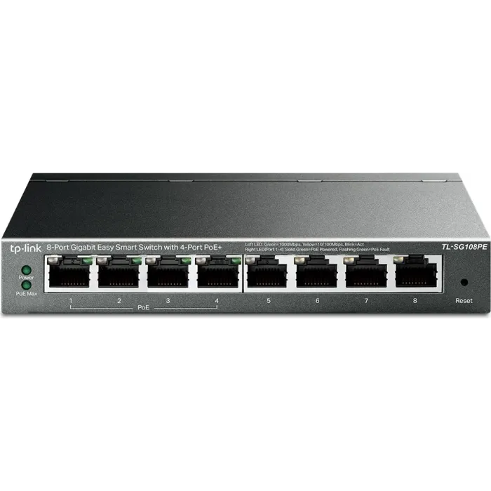 TP-Link 8-Portno Gigabit PoE+ Easy Smart Managed stikalo