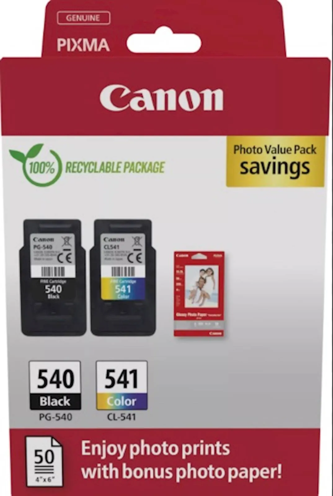 KOMPLET CANON PG-540/CL-541 IN FOTO PAPIR ZA MG2250/3250