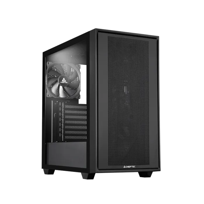 Chieftec Night Hunter USB-C ATX ohišje, črno