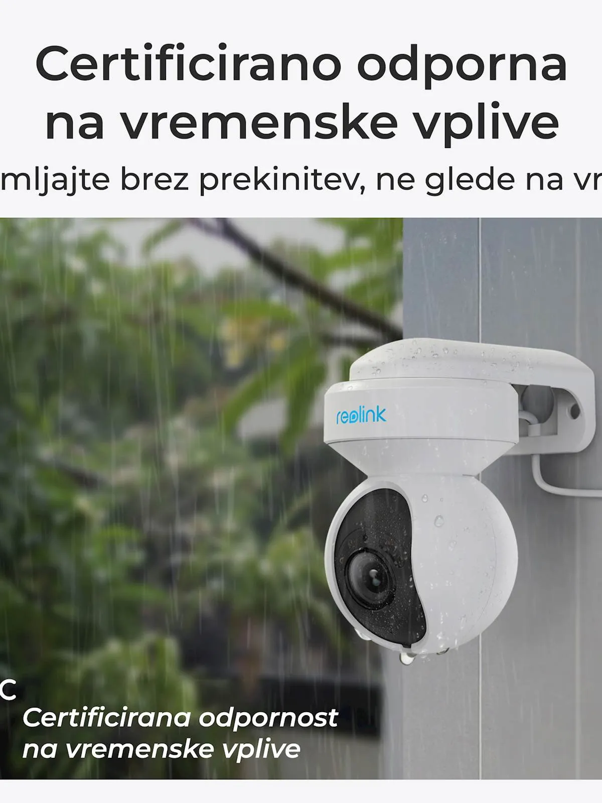 Reolink Ip Kamera E serija E560P 4K, 8MP PTZ, Samodejno sledenje, 3x zoom, barvni nočni vid, POE