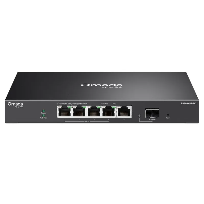 TP-LINK Omada ES206XPP-M2 5-port 2.5G RJ45 1x10GbE SFP+ 4xPoE++ L2  Easy Managed mrežno stikalo switch