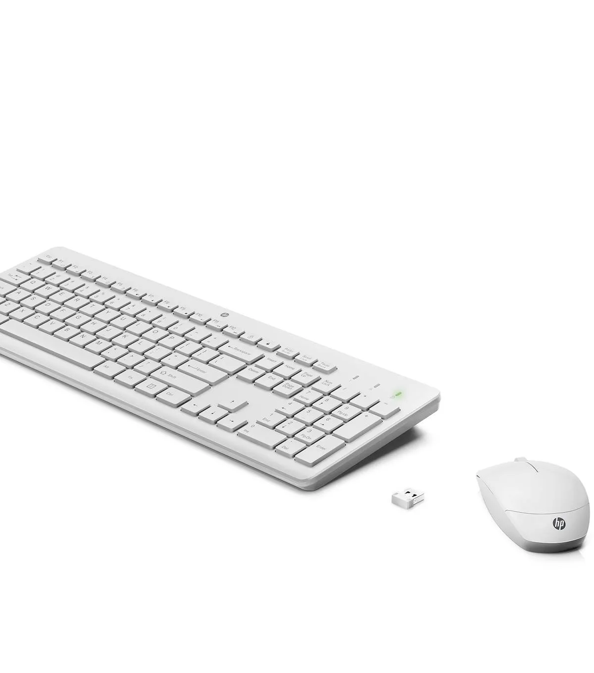 Tipkovnica z miško HP 230 brezžična bela