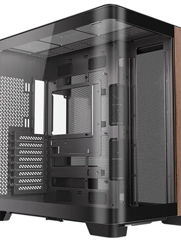 ANTEC C8 Curve Wood Full-Tower okno leseno črno/rjavo gaming ohišje
