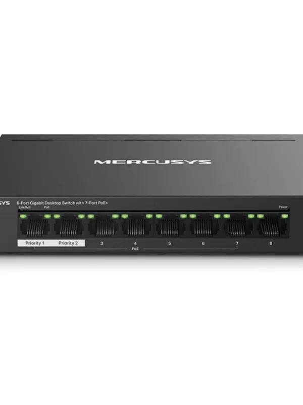 MERCUSYS MS108GP 8-port Gigabit (7x PoE+) RJ45 mrežno stikalo switch