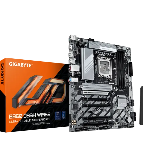 GIGABYTE B860 DS3H WIFI6E, DDR5, SATA3, USB3.2Gen2x2, DP, WiFi 6E, LGA1851 ATX