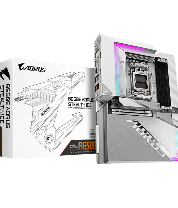 GIGABYTE B650E A STEALTH ICE, DDR5, SATA3, USB3.2Gen2x2, DP, 2.5GbE, WiFi, AM5 ATX