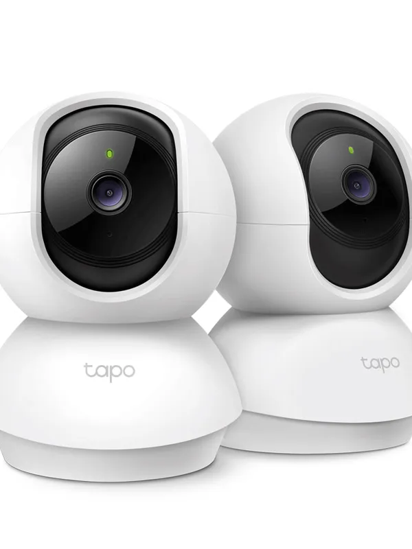 TP-LINK Tapo C210P2 3MP 2K 360° dnevno/nočna Pan/Tilt WiFi bela notranja nadzorna kamera 2 kom