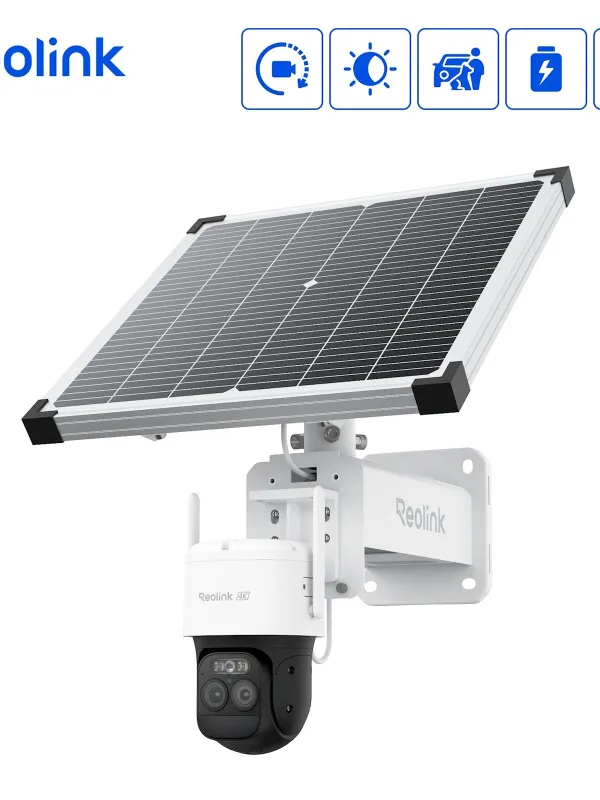 Reolink IP Kamera Trackmix Serija G790+SP2, 2K, 4MP, 4G LTE, PTZ, ColorX, samodejno sledenje, zoom.