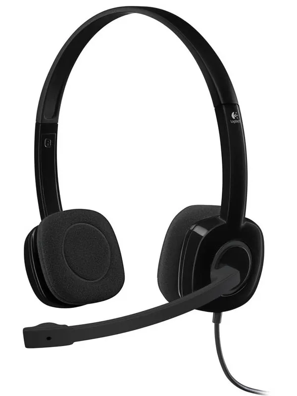 LOGITECH H151 stereo črne z mikrofonom slušalke