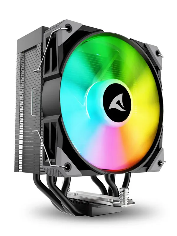 SHARKOON CPU A40 RGB BLACK AIR COOLER 120mm PWM 220W procesorski hladilnik