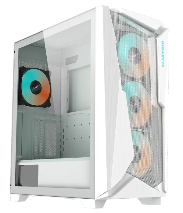 GIGABYTE C301 GLASS USB 3.1 Gen2 Type-C ARGB osvetljeno ohišje, E-ATX belo