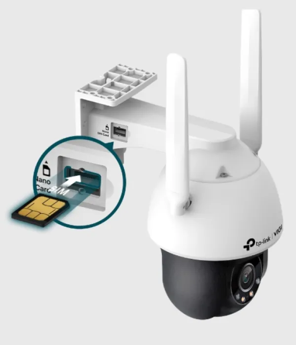 TP-LINK VIGI 4MP zunanja Full-Color 4G/LTE Pan Tilt mrežna kamera (do 2560X1440 H.265+ 30fps)