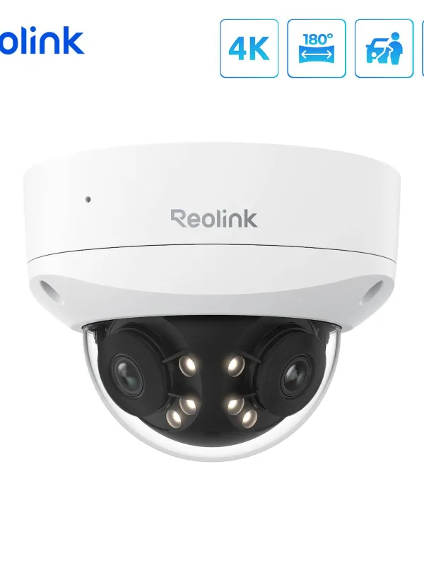 Reolink IP Kamera Duo serija P737 POE, 8MP, 4K, IK10 odporna, 180° pogledom, Nočni vid