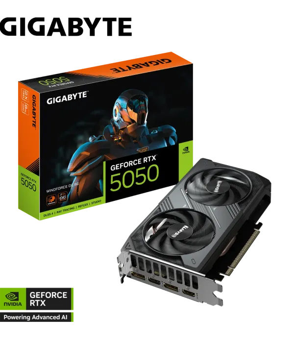 Grafična kartica GIGABYTE GeForce RTX 5050 Windforce OC 8G, 8GB GDDR6, PCI-E 5.0
