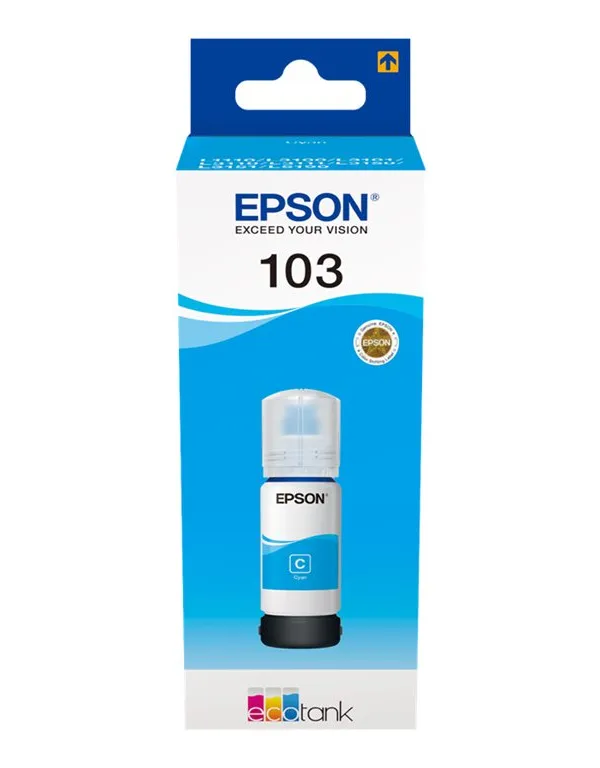 EPSON 103 EcoTank Cyan ink bottle