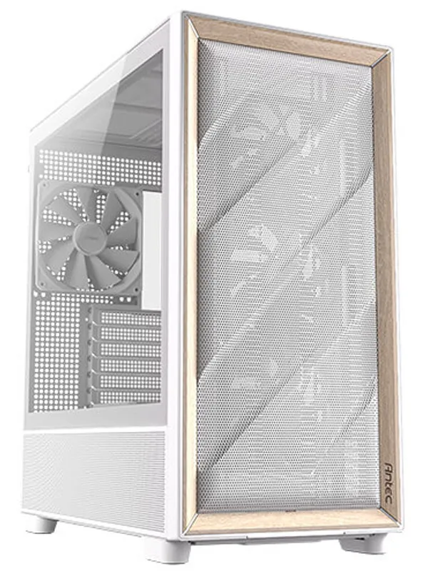 ANTEC Flux midi-ATX okno leseno belo/rjavo gaming ohišje