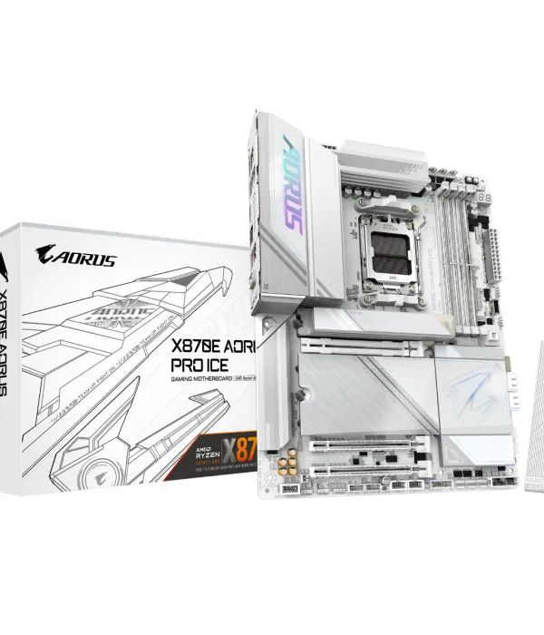 GIGABYTE X870E AORUS PRO ICE, DDR5, SATA3, USB4, DP, 2.5GbE, WiFi 7, AM5 ATX