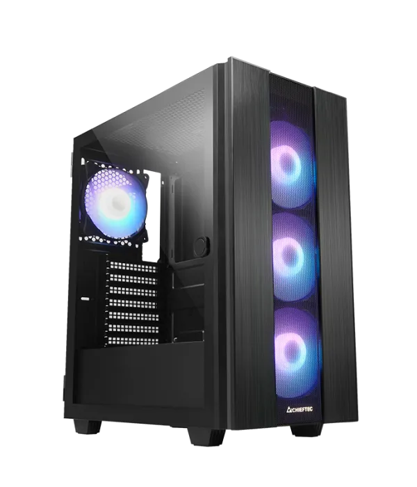 Chieftec GS-02B-OP HUNTER 2 A-RGB USB Type-C ATX ohišje, črno