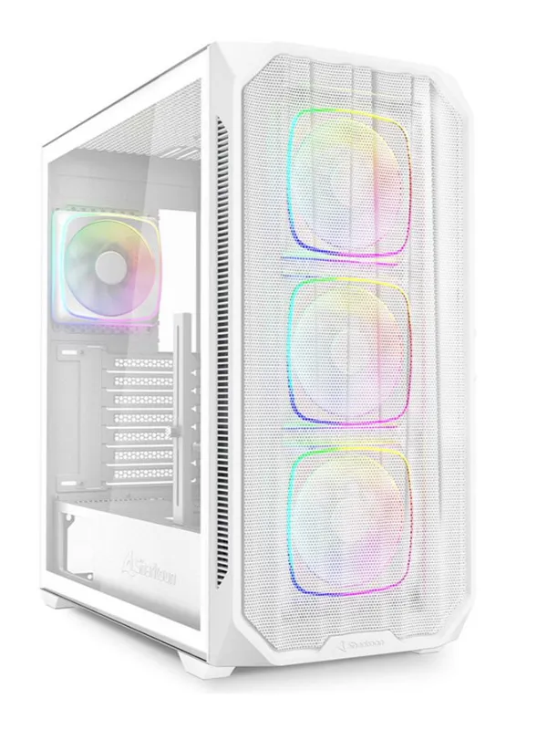 SHARKOON AK5M RGB midiATX okno belo ohišje