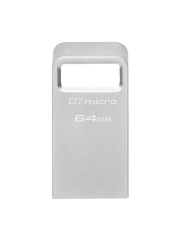 USB DISK KINGSTON 64GB DT Micro, 3.1, srebrn, kovinski, micro format, 3.2, srebrn, kovinski