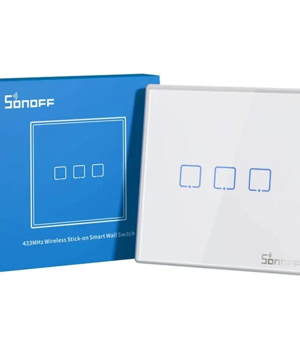 SONOFF brezžično pametno stensko stikalo 433MHz dvojno T2EU3C-RF