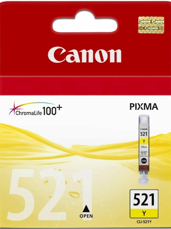ČRNILO CANON CLI-521 RUMENO ZA IP3600/4600/MP540/MP620 ZA 9ml