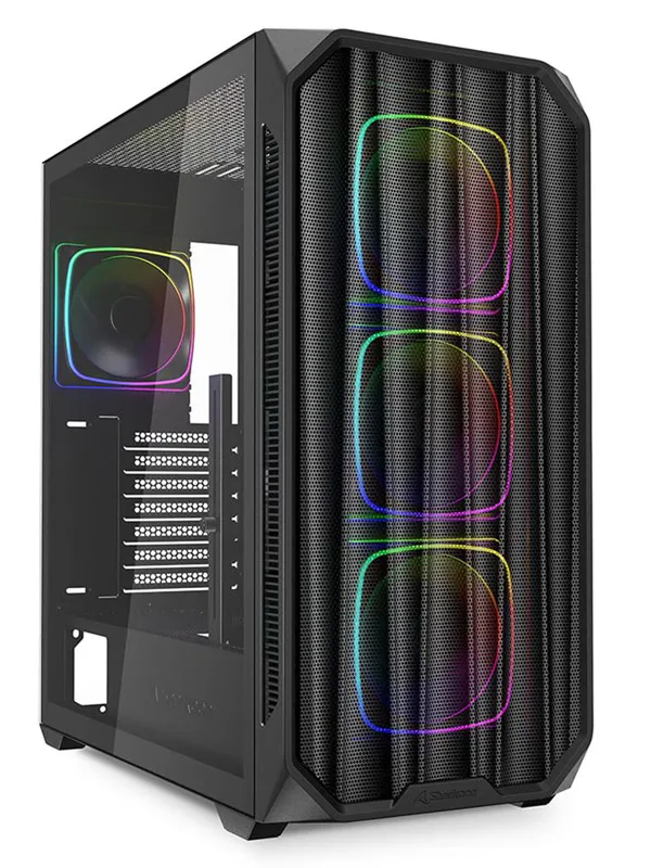 SHARKOON AK5M RGB midiATX okno črno ohišje