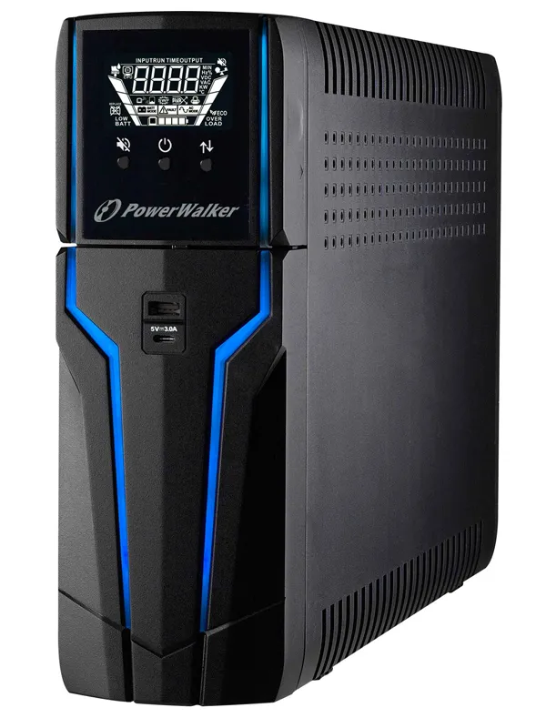POWERWALKER VI 1500 GXB HID Line-interactive 1500VA 900W RGB UPS gaming, brezprekinitveno napajanje