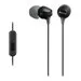 SONY MDR-EX15AP EX Series earphones with mic in-ear wired 3.5 mm jack black