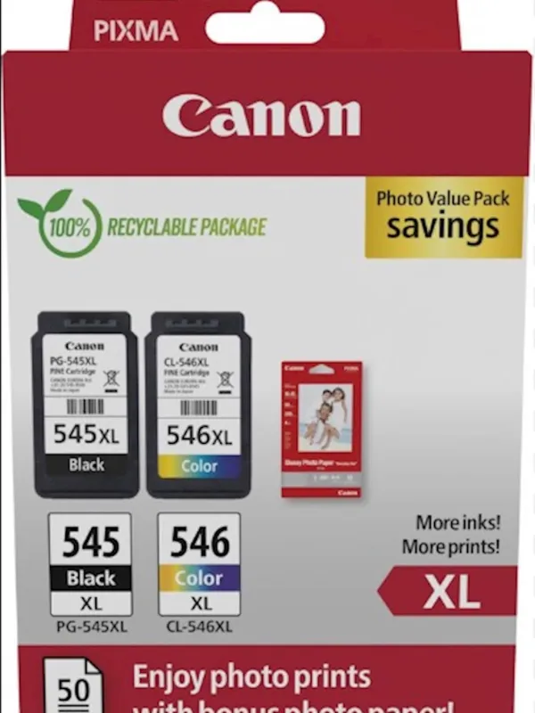 KOMPLET CANON PG-545XL / CL-546XL IN FOTO PAPIR GP-501