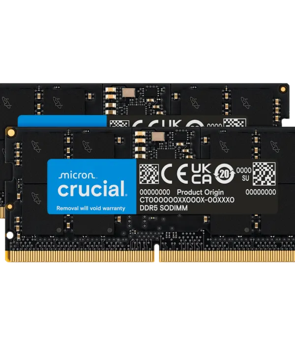 Crucial 48GB Kit (2x24GB) DDR5-5600 SODIMM CL46, 1.1V
