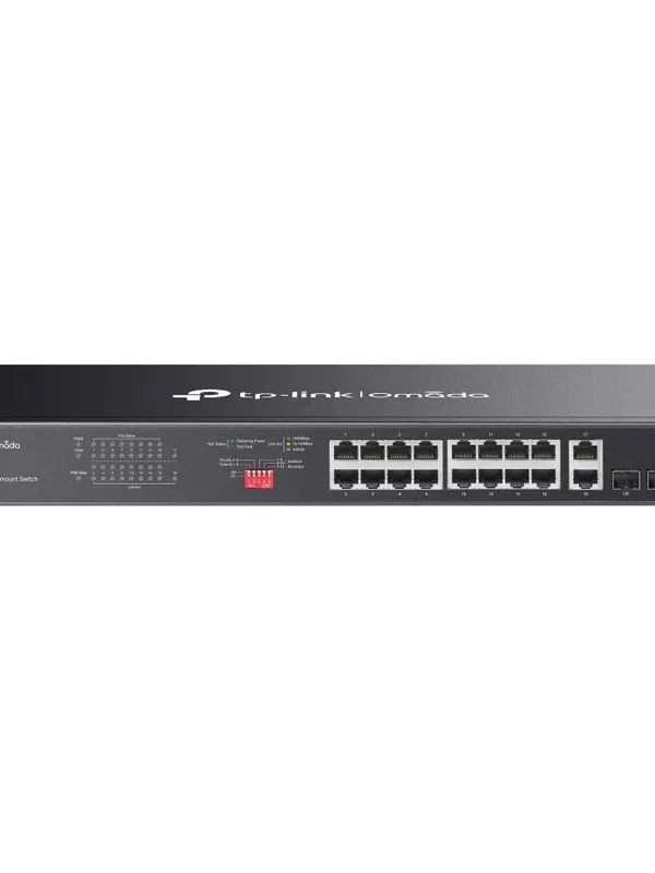 TP-LINK Omada DS1018GMP 18-port 16x Gigabit PoE+ RJ45 2x Gigabit SFP/RJ45 Combo Unmanaged mrežno stikalo switch