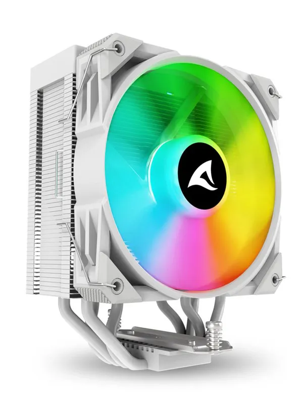 SHARKOON CPU A40 RGB WHITE AIR COOLER 120mm PWM 220W procesorski hladilnik