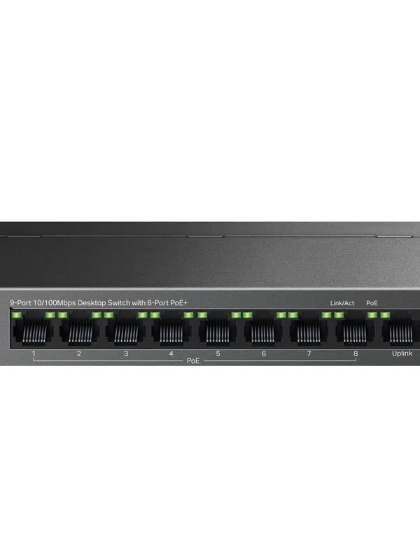TP-LINK LS109P 9-Port 10/100Mbps (8x PoE+) RJ45 mrežno stikalo switch