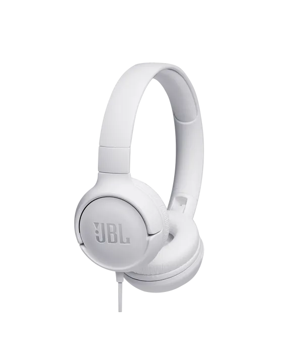 JBL Tune 500 naglavne slušalke z mikrofonom, bele