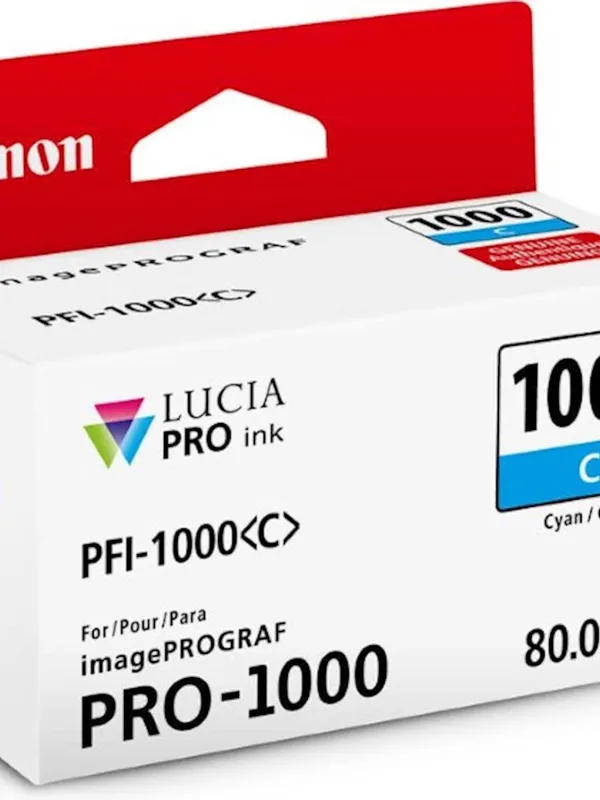 ČRNILO CANON PFI-1000 CYAN ZA IMAGEPROGRAF PRO-1000, 80 ml