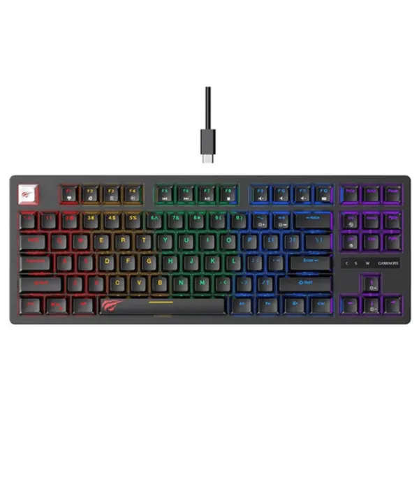 HAVIT Gamenote USB mehanska tipkovnica HV-KB892L  - ANG znaki