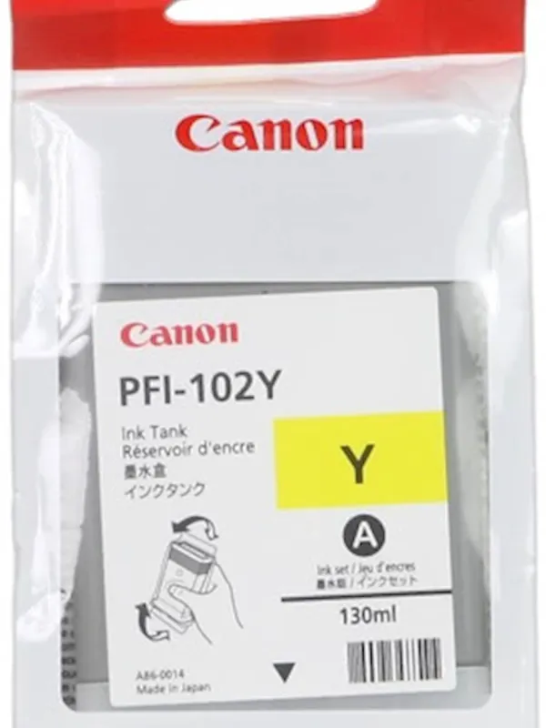 ČRNILO CANON PFI-102 RUMENO ZA IPF500/600/700 130ml